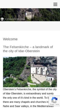 Vorschau der mobilen Webseite www.felsenkirche-oberstein.de, Felsenkirche Oberstein