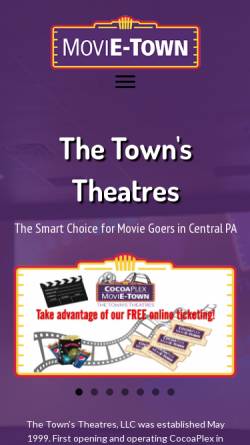 Vorschau der mobilen Webseite movie-town.com, Movietown-Cinemas