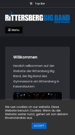 Vorschau der mobilen Webseite bigband.rittersberg.de, Rittersberg BigBand