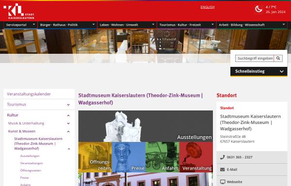 Vorschau von www.kaiserslautern.de, Theodor-Zink-Museum