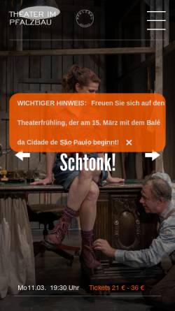 Vorschau der mobilen Webseite www.theater-im-pfalzbau.de, Theater im Pfalzbau