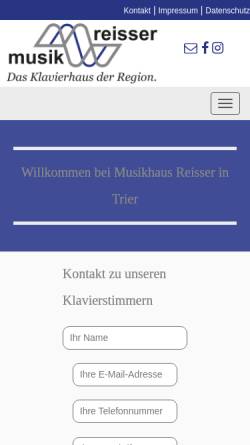 Vorschau der mobilen Webseite www.musik-reisser.de, Christian Reisser GmbH
