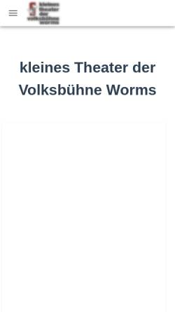 Vorschau der mobilen Webseite www.volksbuehne.info, Worms, Kleines Theater der Volksbühne