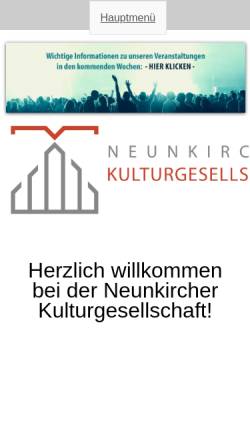 Vorschau der mobilen Webseite neunkircher-kulturgesellschaft.de, Neunkircher Kulturgesellschaft gGmbH