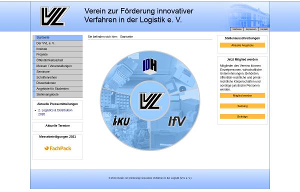 Vorschau von www.vvl-ev.de, VVL - Verein zur Förderung innovativer Verfahren in der Logistik e. V.