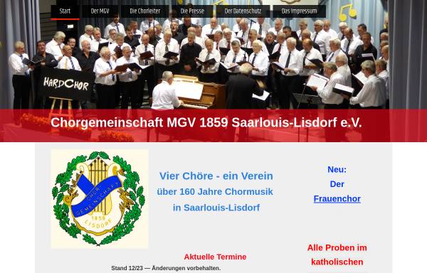 Vorschau von www.mgv-1859-lisdorf.de, Chorgemeinschaft MGV 1859 Lisdorf e.V.