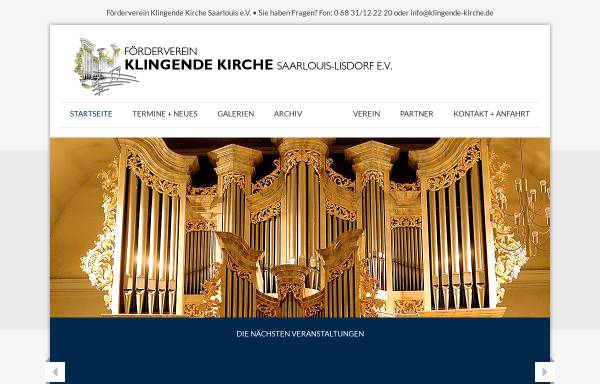 Vorschau von www.klingende-kirche.de, Förderverein 