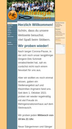 Vorschau der mobilen Webseite halleluja-singers.de, Halleluja Singers Beaumarais