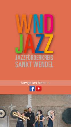 Vorschau der mobilen Webseite www.wndjazz.de, Jazz Förderkreis St. Wendel