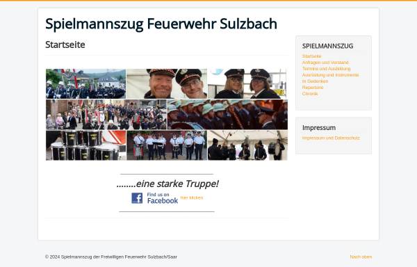 Vorschau von www.spielmannszug-sulzbach.de, Spielmannszug der Freiwilligen Feuerwehr
