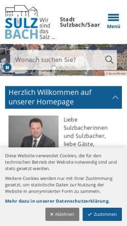 Vorschau der mobilen Webseite www.brennenderberg.de, Zweckverband Brennender Berg
