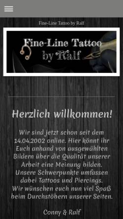 Vorschau der mobilen Webseite www.tattoo-by-ralf.de, Fine-Line Tattoo, Ralf Beck
