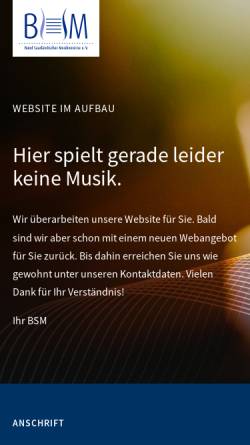 Vorschau der mobilen Webseite www.b-s-m.org, BSM Bund Saarländischer Musikvereine