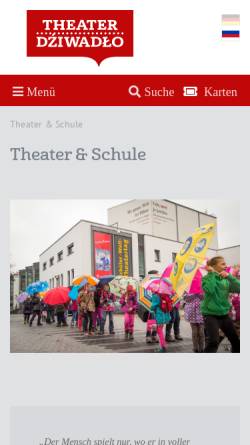Vorschau der mobilen Webseite www.jugendclub-theater-bautzen.de, Theaterjugendclub Bautzen