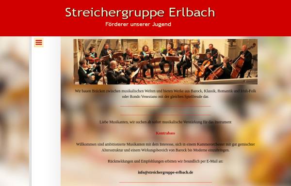 Vorschau von www.streichergruppe-erlbach.de, Streichergruppe Erlbach e.V.
