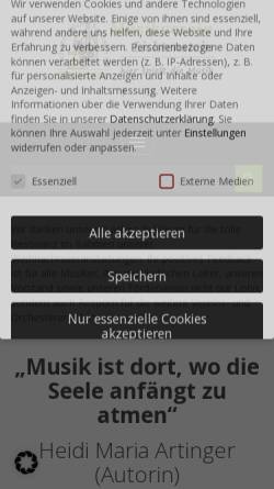 Vorschau der mobilen Webseite www.musikverein-lichtenstein.de, Musikverein Lichtenstein/Sa. e.V.