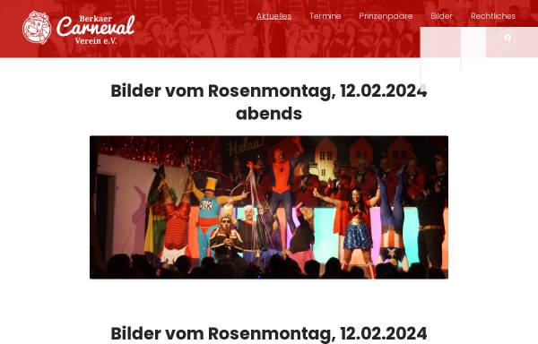 Vorschau von www.berka-helau.de, Berkaer Carneval Verein