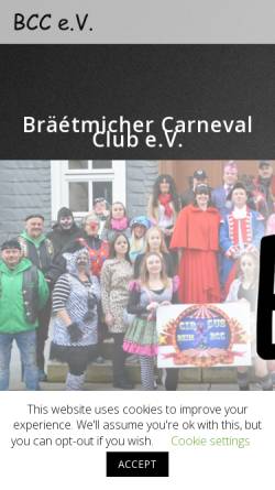 Vorschau der mobilen Webseite www.bcc-buett.de, Bräétmicher Carneval Club e.V.