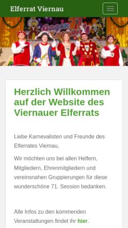 Vorschau der mobilen Webseite www.elferrat-viernau.de, Elferrat Viernau e.V.