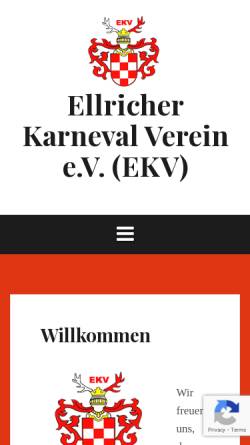 Vorschau der mobilen Webseite www.karneval-ellrich.de, Ellricher Karnevalverein e.V.