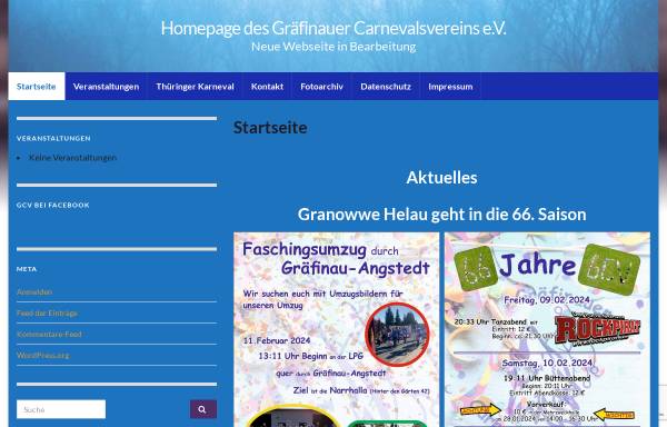 Vorschau von granowwe-helau.de, GCV Gräfinauer Carnevals Verein e.V.