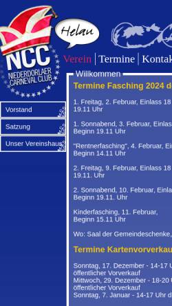 Vorschau der mobilen Webseite www.ncc-helau.de, Niederdorlaer Carneval Club