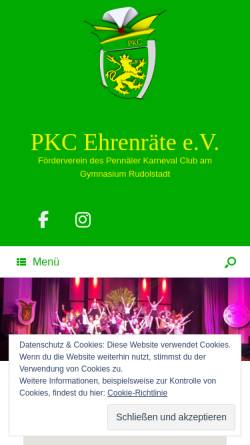 Vorschau der mobilen Webseite www.pkc-ehrenraete.de, PKC Ehrenräte e.V.