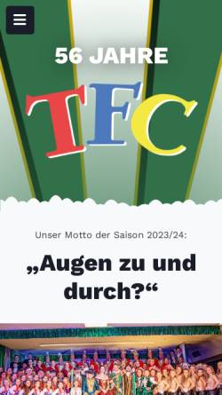 Vorschau der mobilen Webseite www.tfc-helau.de, Tambacher Faschingsclub e.V.