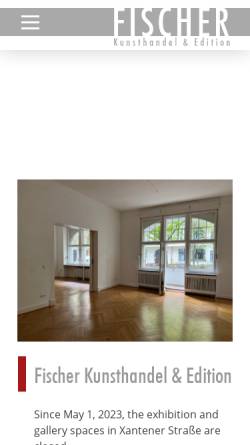 Vorschau der mobilen Webseite www.fischer-kunsthandel.de, Fischer Kunsthandel & Edition