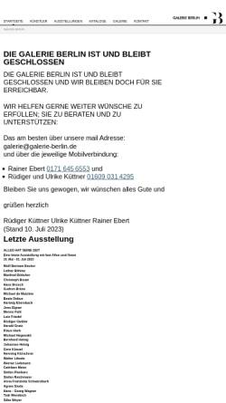 Vorschau der mobilen Webseite www.galerie-berlin.de, Galerie Berlin - Küttner & Ebert GmbH