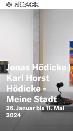 Vorschau der mobilen Webseite www.noack-galerie.com, Werkstattgalerie Hermann Noack