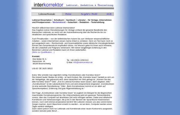 Vorschau von www.interkorrektor.de, Interkorrektor - Dirk Müller
