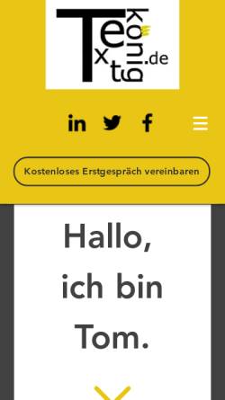 Vorschau der mobilen Webseite www.textkoenig.de, textkoenig.de - Thomas König