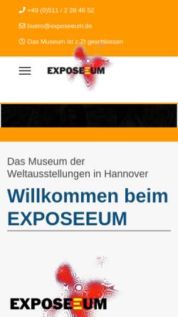Vorschau der mobilen Webseite expo2000.de, Exposeeum e.V.