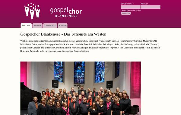 Vorschau von gospel-blankenese.de, GosBL - Gospelchor Hamburg-Blankenese