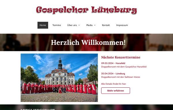 Vorschau von www.gospelchor-lueneburg.de, Gospel- und Spiritualchor Lüneburg