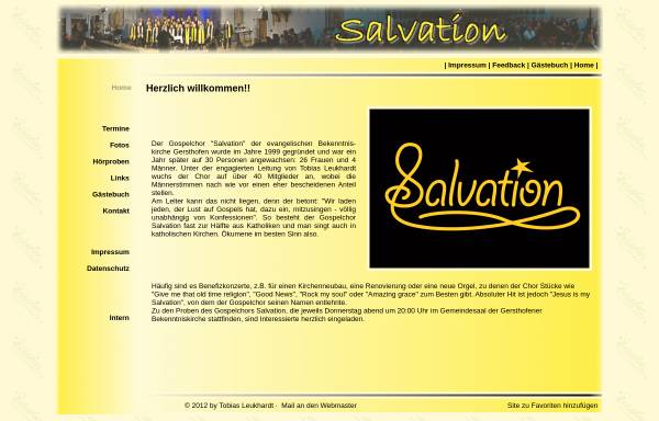 Vorschau von www.gospelchor-salvation.de, Gospelchor Salvation