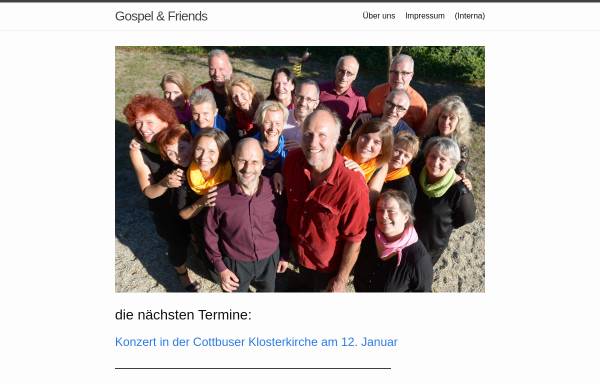 Vorschau von www.gospel-and-friends.de, Gospel&Friends