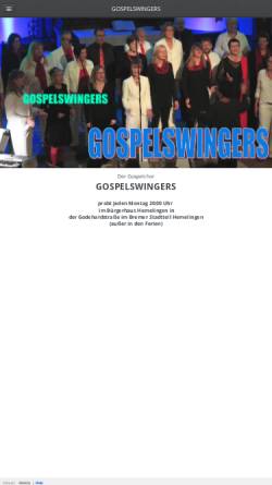 Vorschau der mobilen Webseite www.gospelswingers.de, Gospelswingers