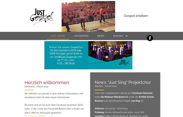 Vorschau von www.just-gospel.de, Just Gospel