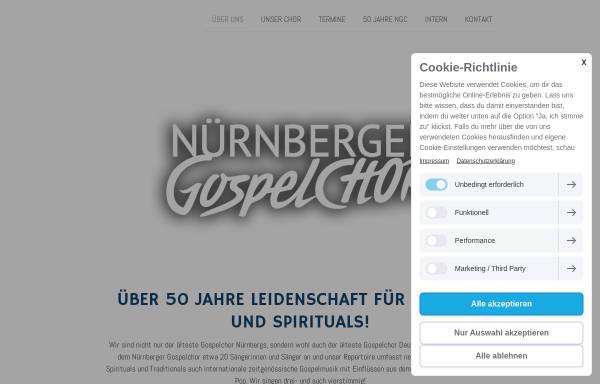 Vorschau von www.nuernberger-gospelchor.de, Nürnberger Gospelchor