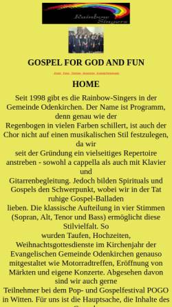 Vorschau der mobilen Webseite www.rainbowsingers-mg.de, Rainbow-Singers