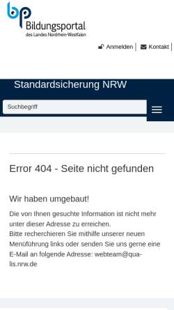 Vorschau der mobilen Webseite www.standardsicherung.schulministerium.nrw.de, NRW - Zentralabitur Mathematik