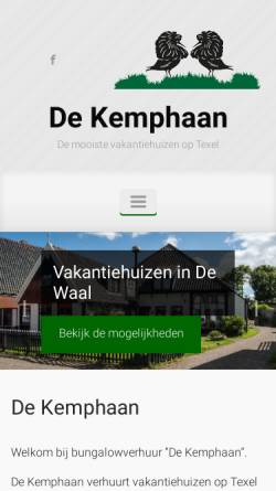 Vorschau der mobilen Webseite www.dekemphaan.com, De Kemphaan