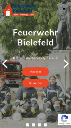Vorschau der mobilen Webseite feuerwehr-bielefeld.de, Feuerwehr Bielefeld