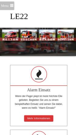 Vorschau der mobilen Webseite www.ff-bochum-mitte.de, Freiwillige Feuerwehr Bochum, Löschzug Mitte