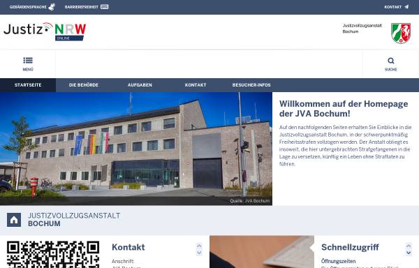 Vorschau von www.jva-bochum.nrw.de, Justizvollzugsanstalt