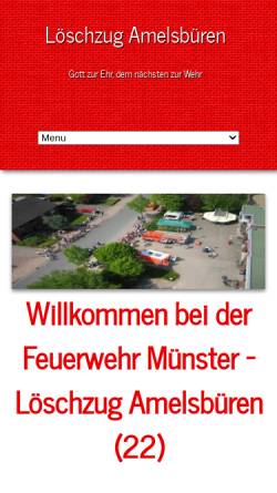 Vorschau der mobilen Webseite amelsbueren.feuer-muenster.de, Freiwillige Feuerwehr Münster, Löschzug Amelsbüren