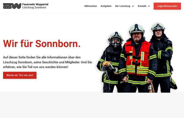 Vorschau von ff-sonnborn.de, Freiwillige Feuerwehr Wuppertal, Löschzug Sonnborn