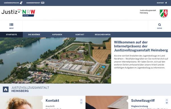 Vorschau von www.jva-heinsberg.nrw.de, Justizvollzugsanstalt Heinsberg